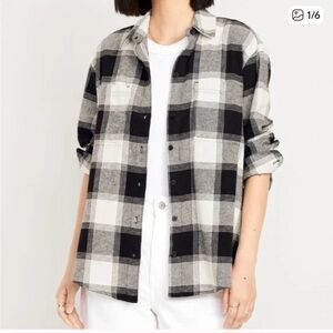 Old Navy, The boyfriend, shirt, black buffalo plaid